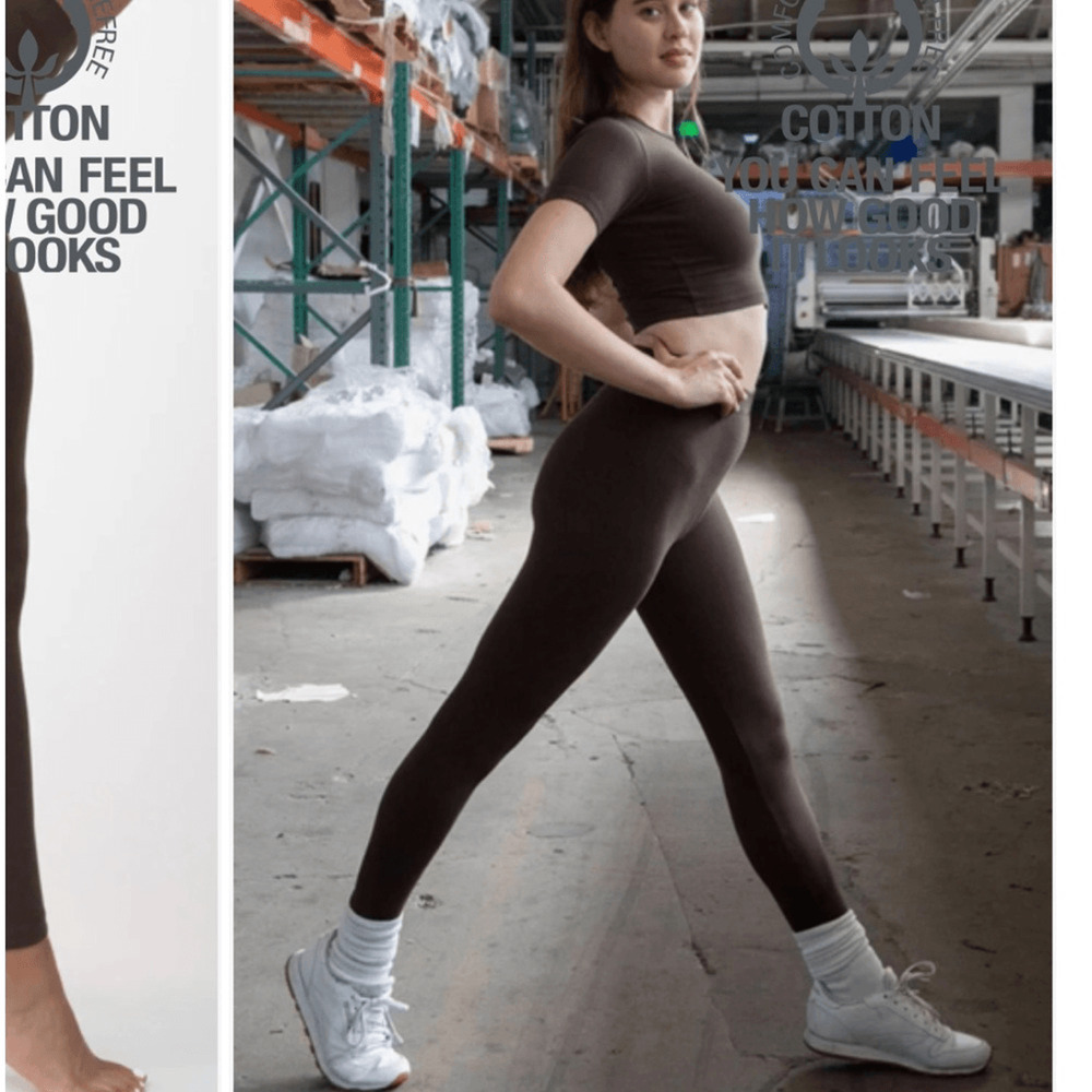 NEW! Los Angeles Apparel High-Rise Leggings - Brown